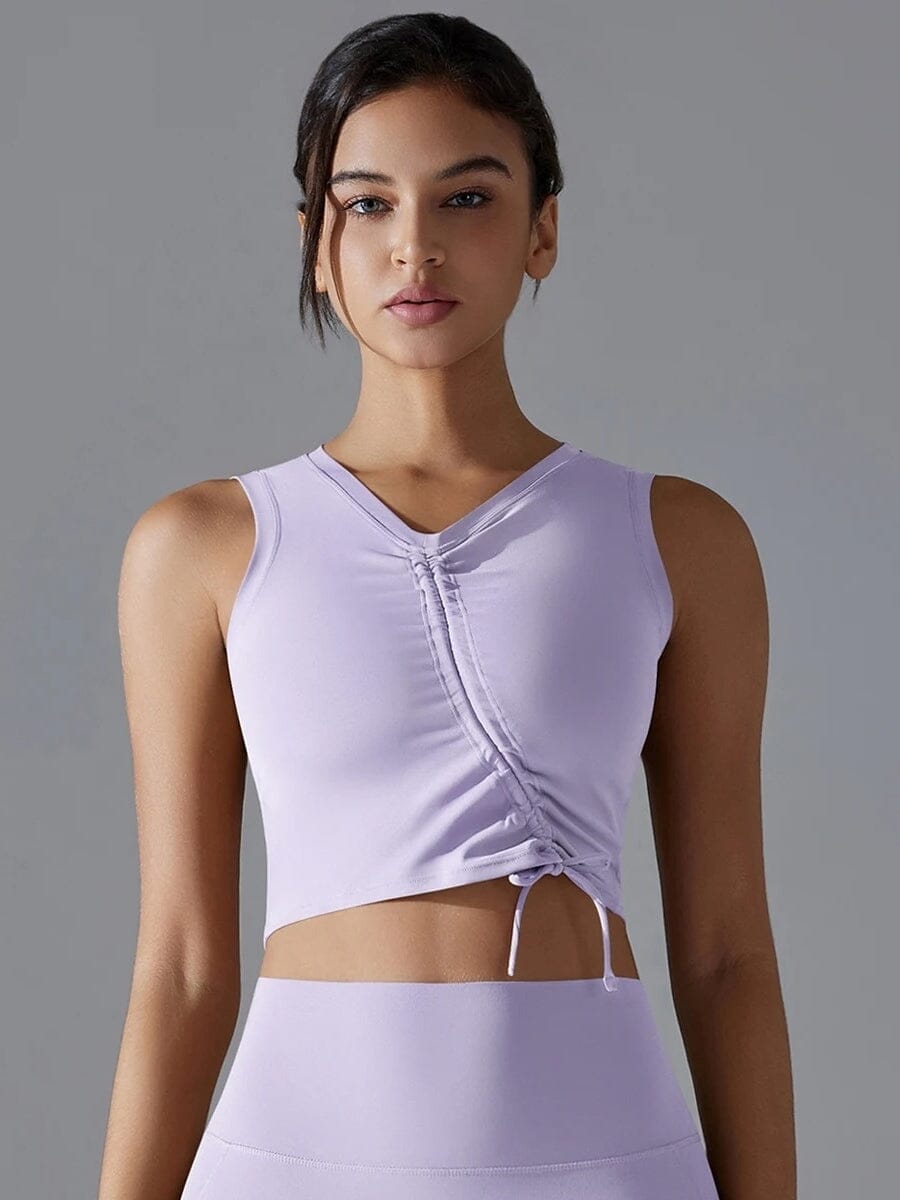Brassière de Sport à Lacets - Noir | Yogaova
