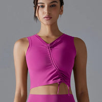 Brassière de Sport à Lacets - Noir | Yogaova