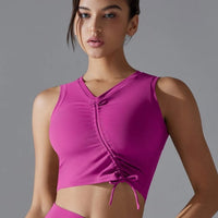 Brassière de Sport à Lacets - Noir | Yogaova