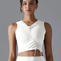 Brassière de Sport à Lacets - Noir | Yogaova