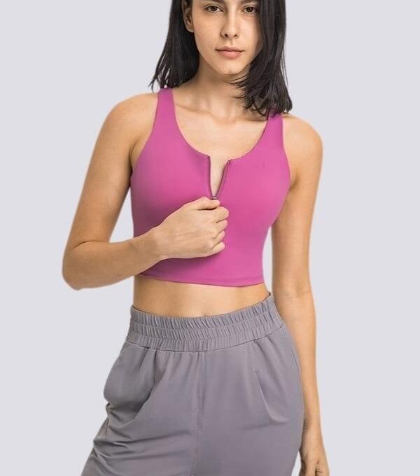 Brassière Sport Fermeture Éclair  | Yogaova