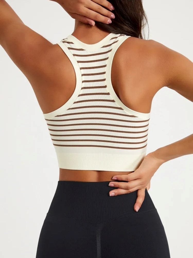 Brassière Sport Rayures Dos Nageur | Yogaova