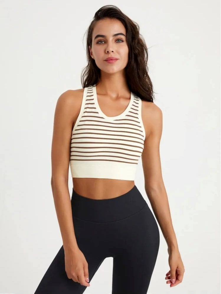 Brassière Sport Rayures Dos Nageur | Yogaova