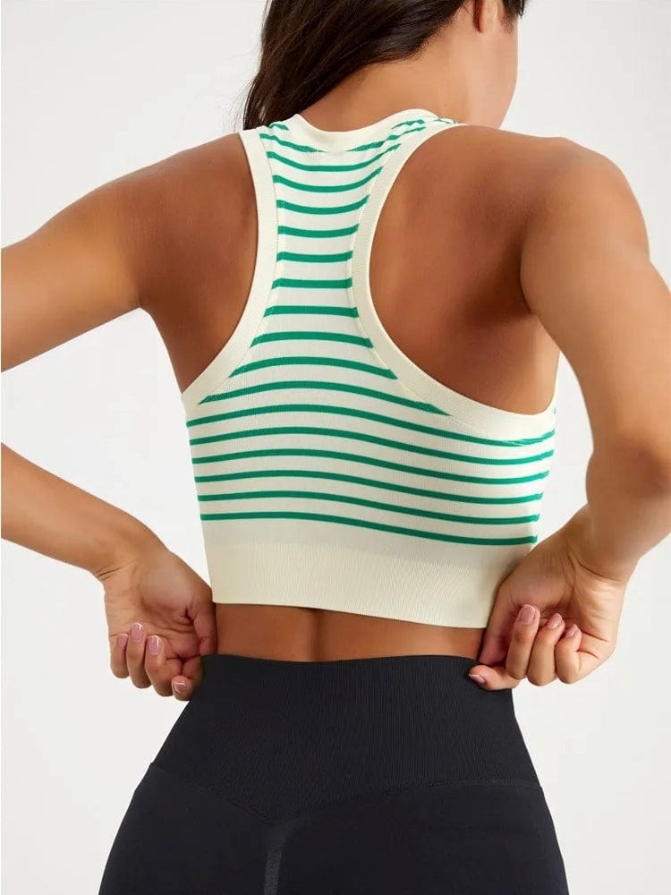 Brassière Sport Rayures Dos Nageur | Yogaova