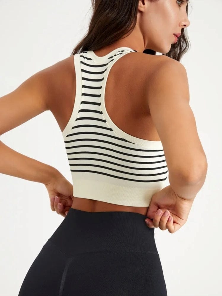 Brassière Sport Rayures Dos Nageur | Yogaova