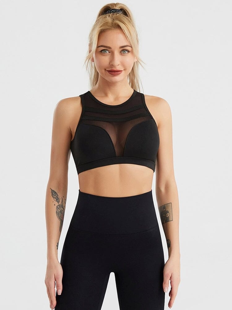 Brassière Sport Transparence Maille | Yogaova