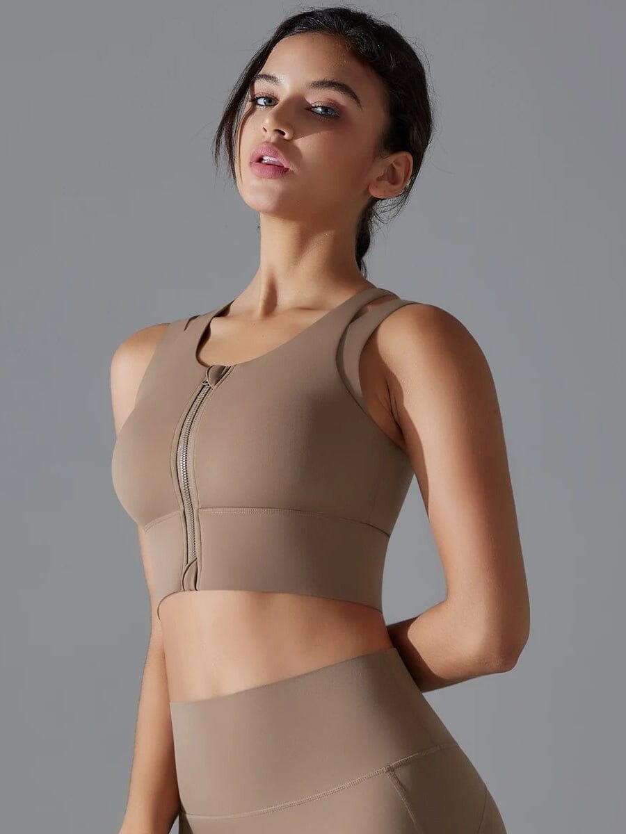 Brassière Sport Zippée Maintien Fort - Suprem | Yogaova