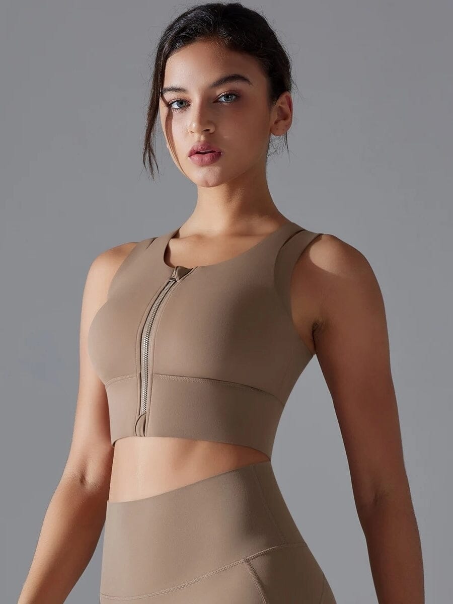 Brassière Sport Zippée Maintien Fort - Suprem | Yogaova