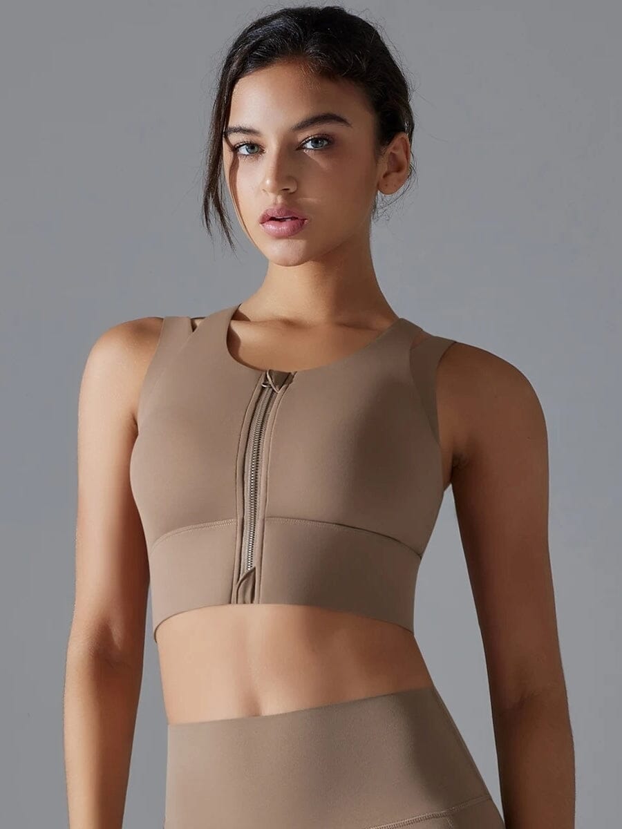 Brassière Sport Zippée Maintien Fort - Suprem | Yogaova
