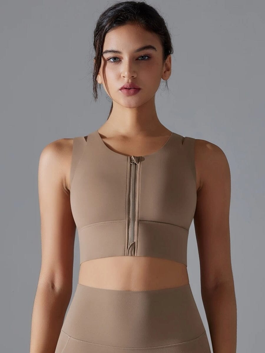 Brassière Sport Zippée Maintien Fort - Suprem | Yogaova