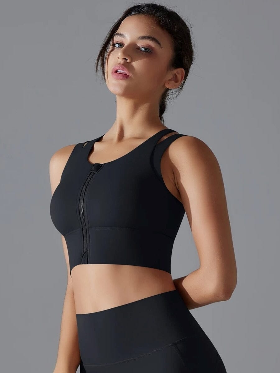 Brassière Sport Zippée Maintien Fort - Suprem | Yogaova