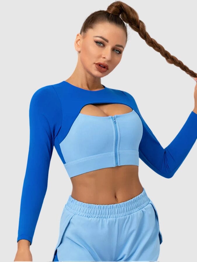 Brassière Sport Zippée Manches Longues | Yogaova