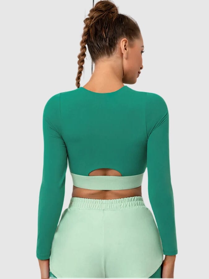 Brassière Sport Zippée Manches Longues | Yogaova