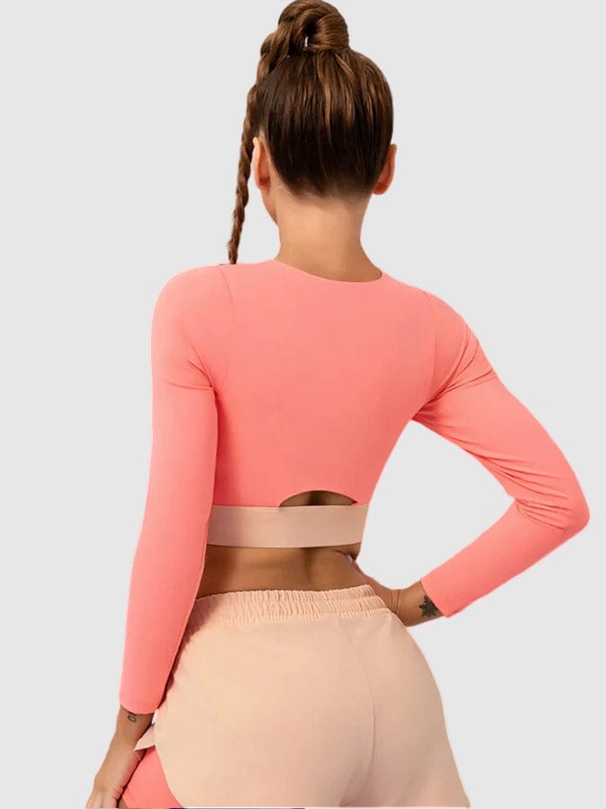 Brassière Sport Zippée Manches Longues | Yogaova