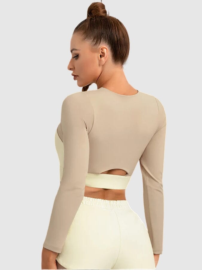 Brassière Sport Zippée Manches Longues | Yogaova