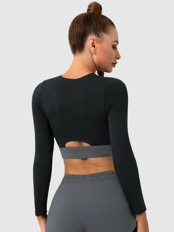 Brassière Sport Zippée Manches Longues | Yogaova