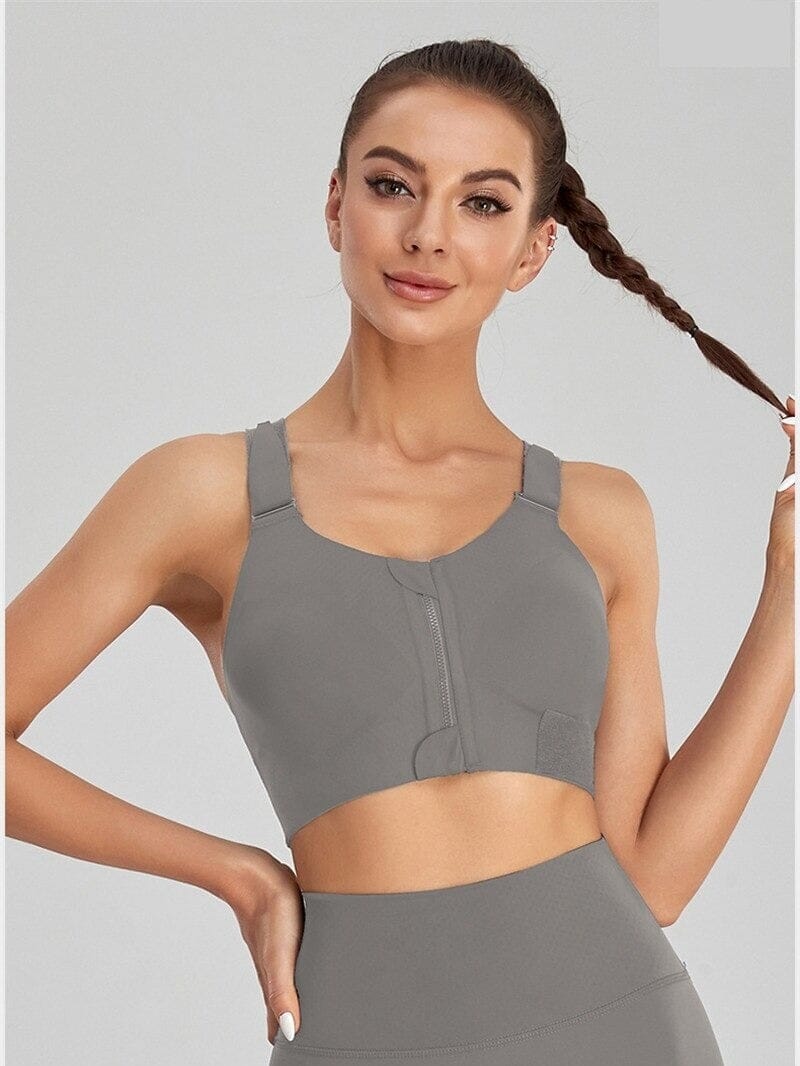 Brassière Sport Zippée Réglable | Yogaova