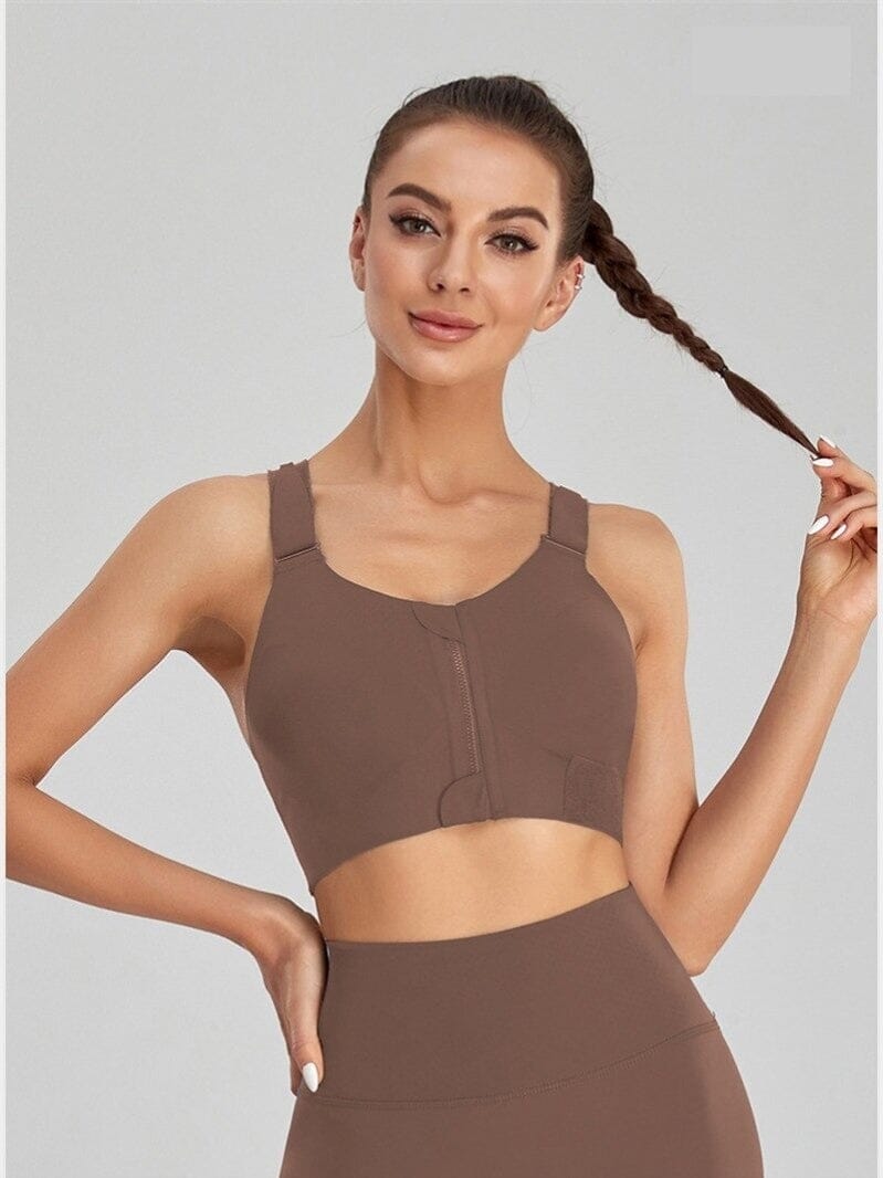 Brassière Sport Zippée Réglable | Yogaova