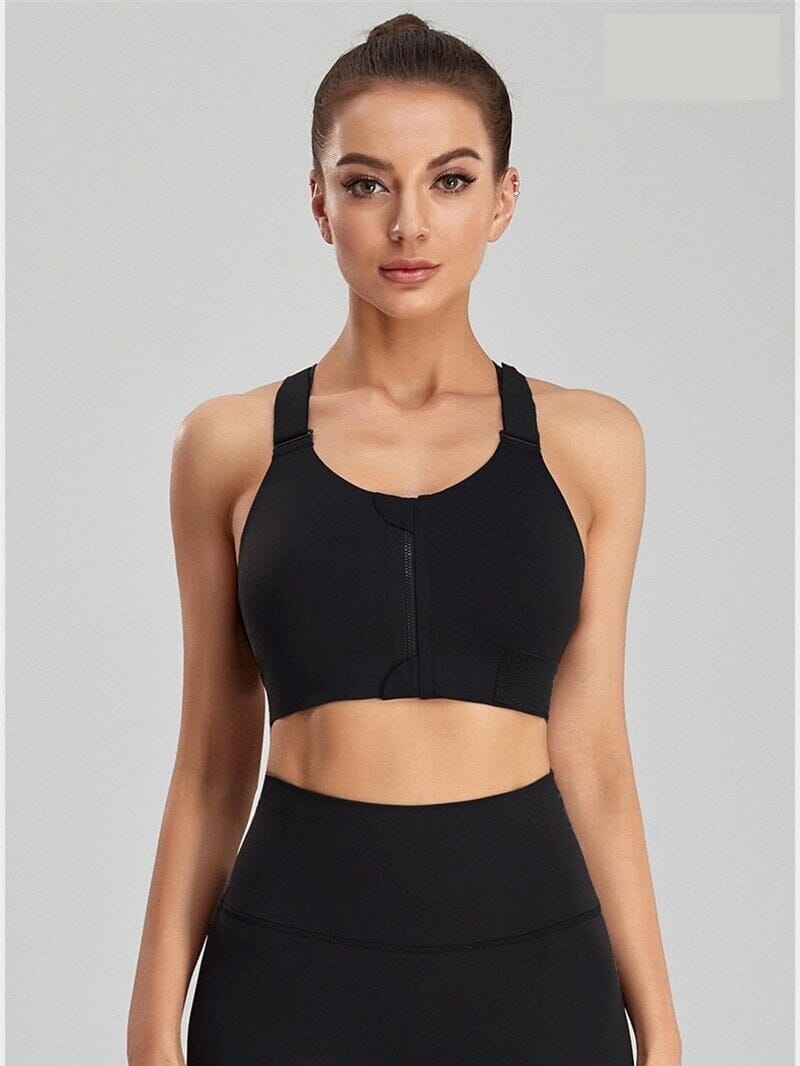 Brassière Sport Zippée Réglable | Yogaova