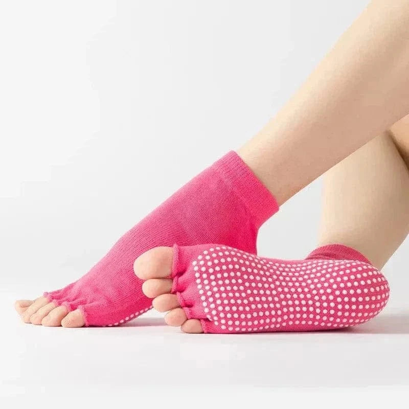 Chaussettes de Yoga 5 Doigts Colorées
