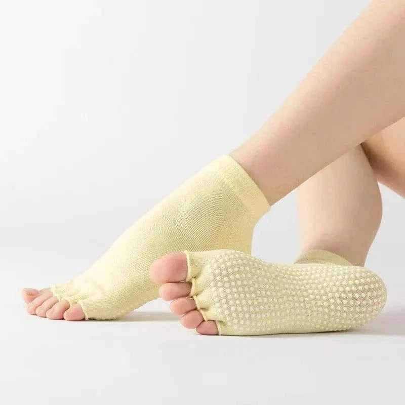 Chaussettes de Yoga 5 Doigts Colorées