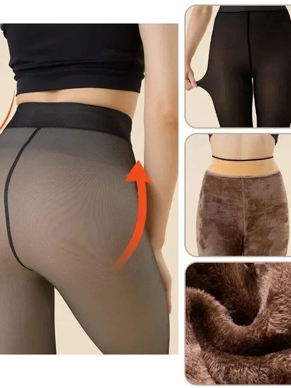 Collant Polaire Transparent | Yogaova