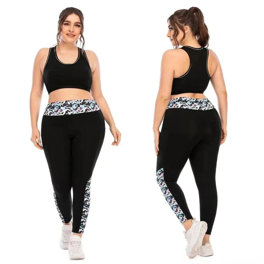 Combinaison de Yoga Grande Taille à Motifs