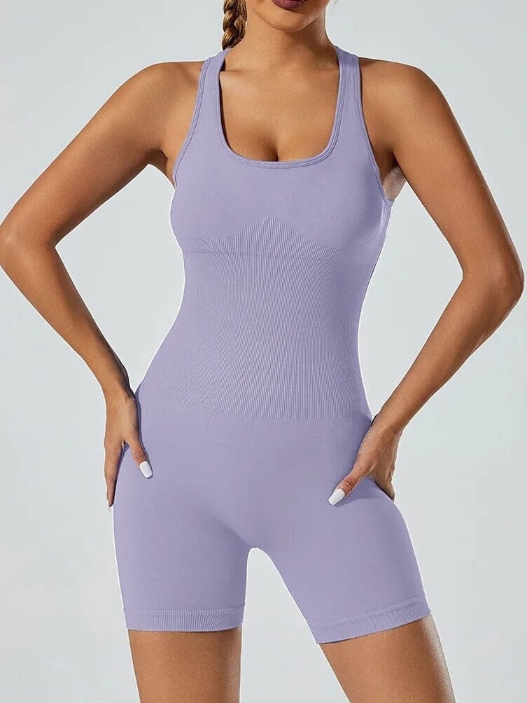 Combinaison Short Dos Nu Sport | Yogaova