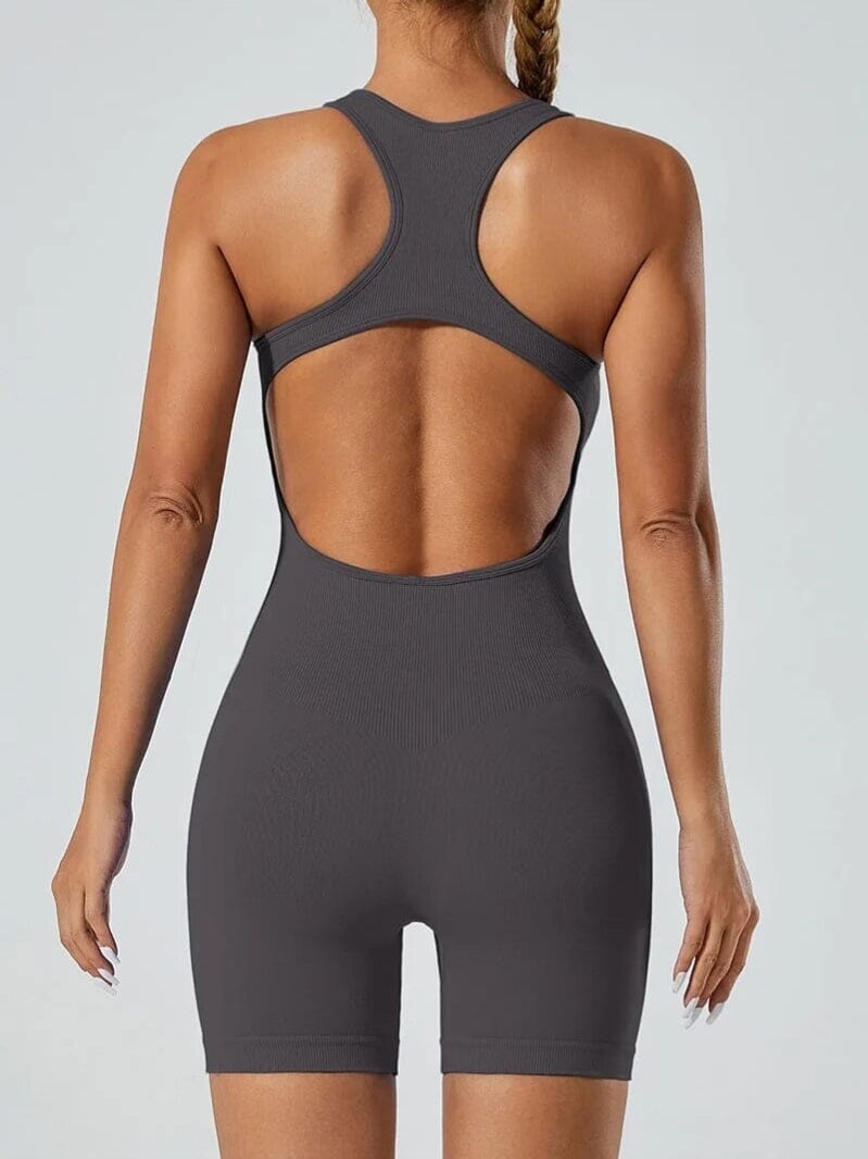 Combinaison Short Dos Nu Sport | Yogaova