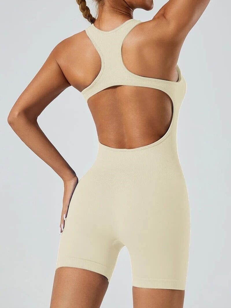 Combinaison Short Dos Nu Sport | Yogaova