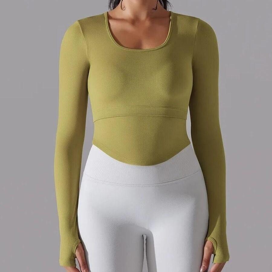 Crop Top Fitness Manches Longues  | Yogaova