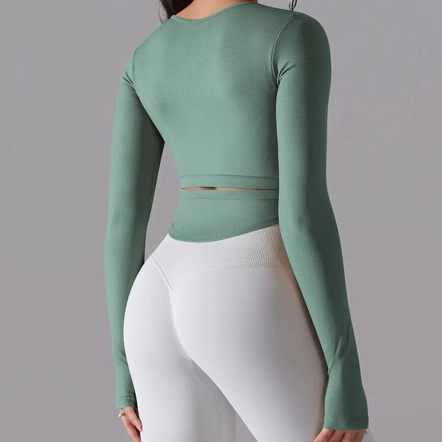 Crop Top Fitness Manches Longues  | Yogaova