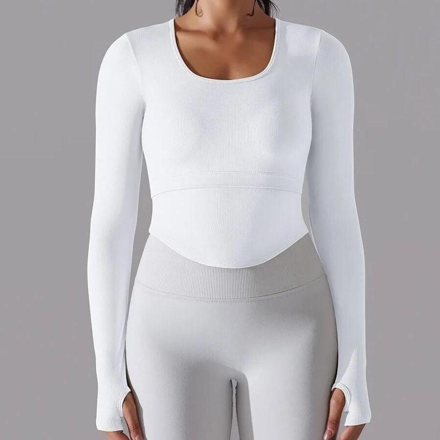 Crop Top Fitness Manches Longues  | Yogaova