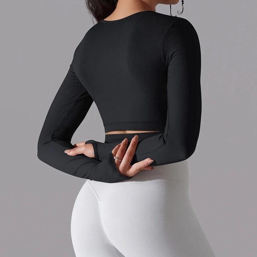 Crop Top Fitness Manches Longues  | Yogaova
