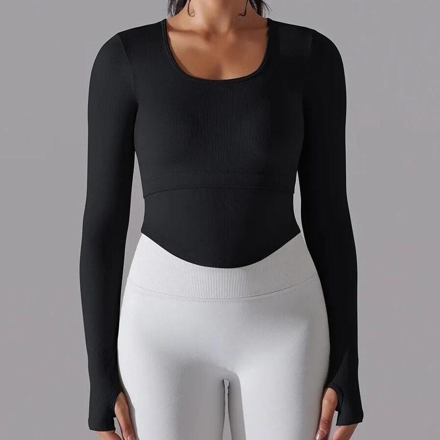 Crop Top Fitness Manches Longues  | Yogaova