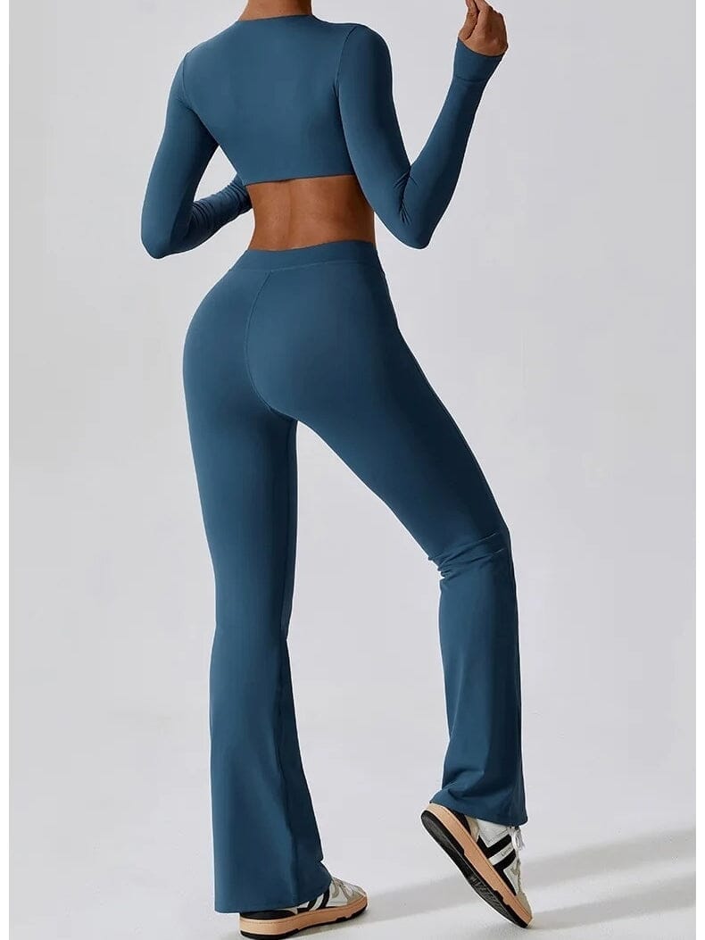 Crop Top Manches Longues Soutien-Gorge | Yogaova