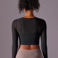 Crop Top Sport Maille Manches Longues | Yogaova