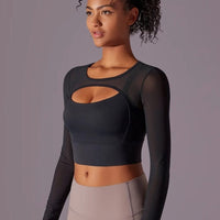 Crop Top Sport Maille Manches Longues | Yogaova