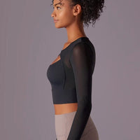 Crop Top Sport Maille Manches Longues | Yogaova