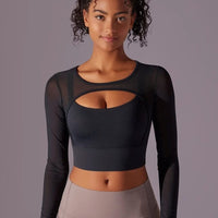 Crop Top Sport Maille Manches Longues | Yogaova
