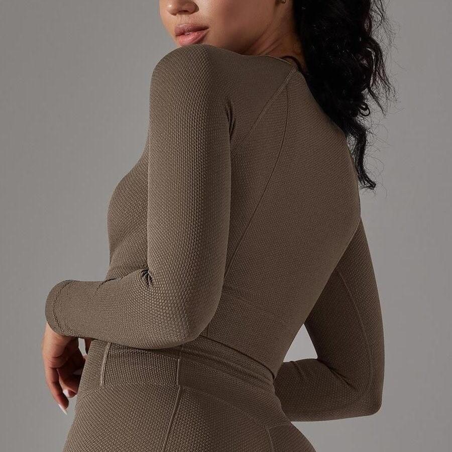 Crop Top Sport Manches Longues Fitness  | Yogaova