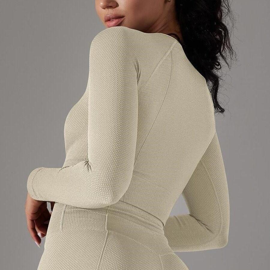 Crop Top Sport Manches Longues Fitness  | Yogaova