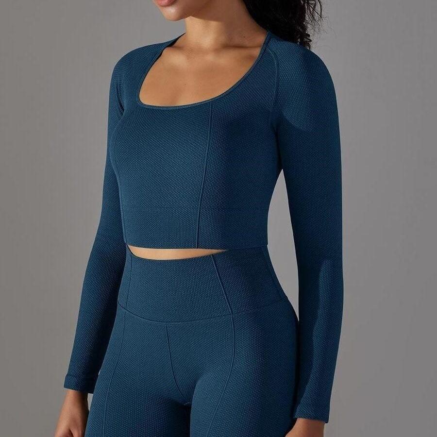 Crop Top Sport Manches Longues Fitness  | Yogaova