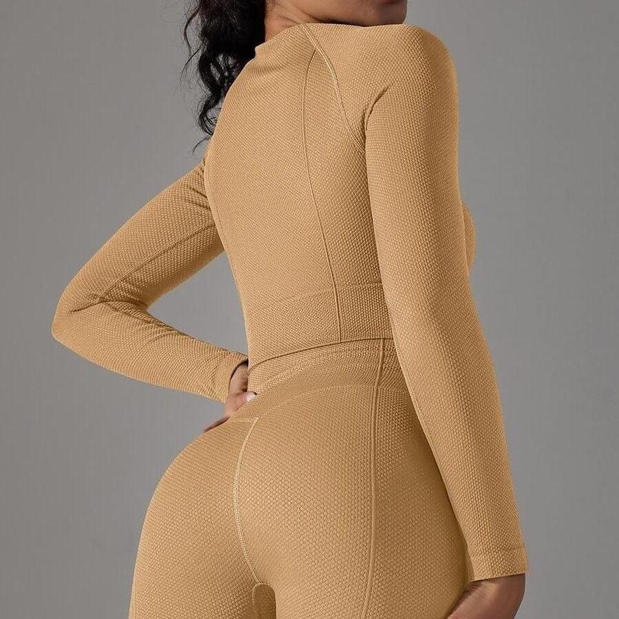 Crop Top Sport Manches Longues Fitness  | Yogaova