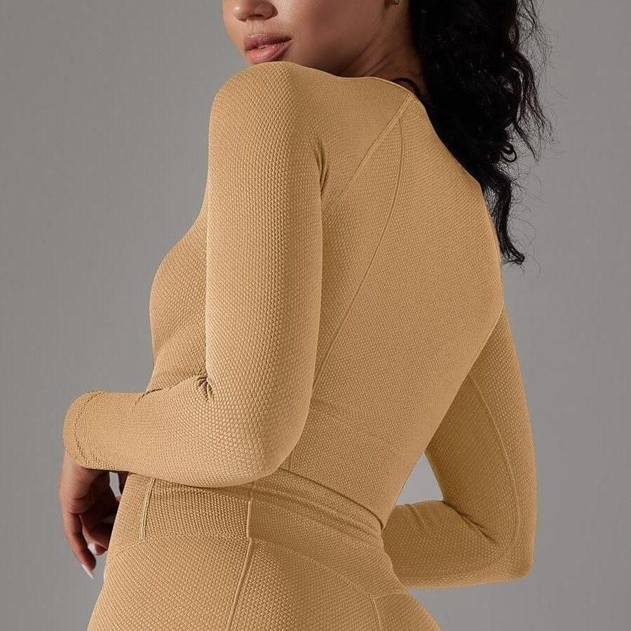 Crop Top Sport Manches Longues Fitness  | Yogaova