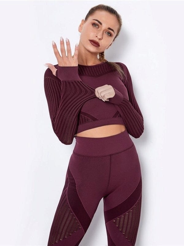 Crop Top Sport Manches Longues Respirant | Yogaova