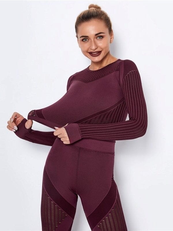 Crop Top Sport Manches Longues Respirant | Yogaova