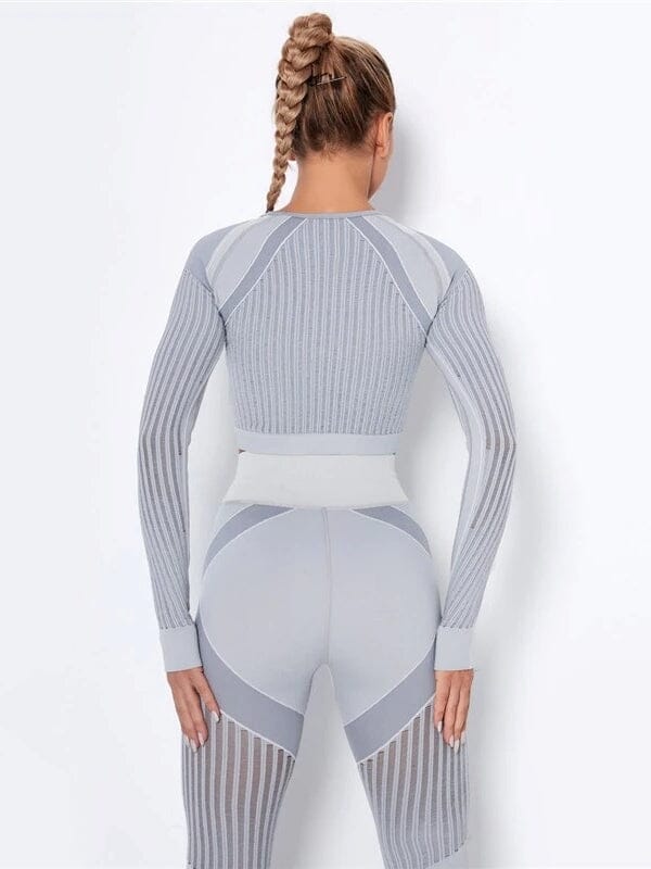 Crop Top Sport Manches Longues Respirant | Yogaova