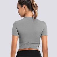 Crop Top Sport Moulant Manches Courtes | Yogaova