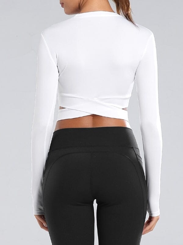 Crop Top Sport Moulant Manches Longues | Yogaova